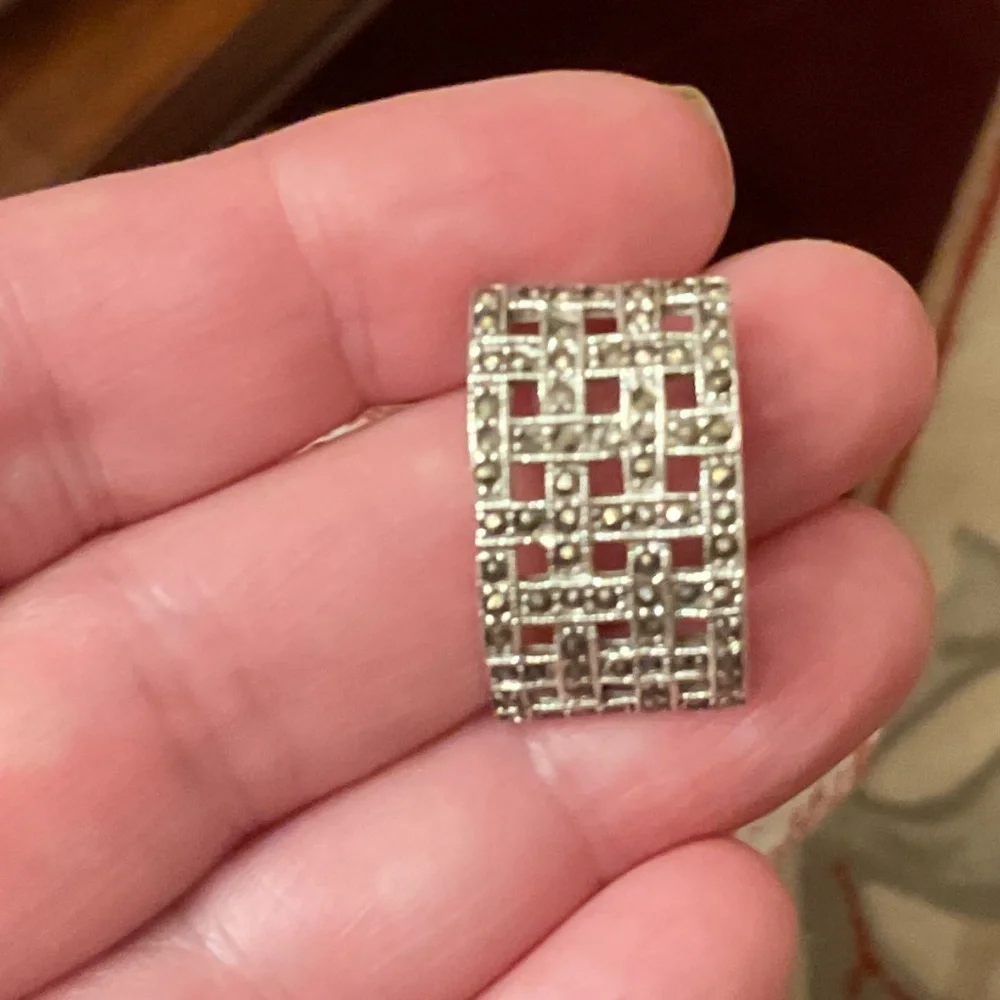NWOT Sterling Silver 925 MARCASITE Pendant/Necklace